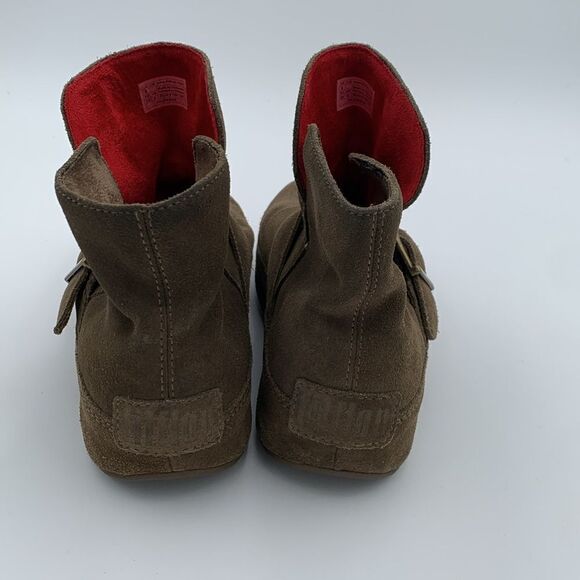 Fitflop Dash style brown suede pull on ankle boots thick active sole woman’s 8 - Picture 9 of 12